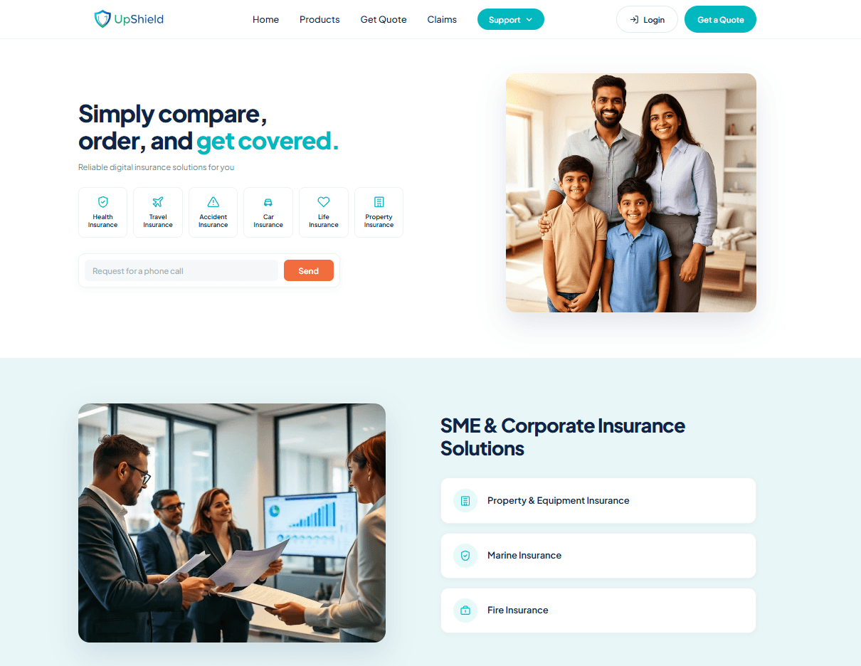 UpShield Insurix - Insurance Platform