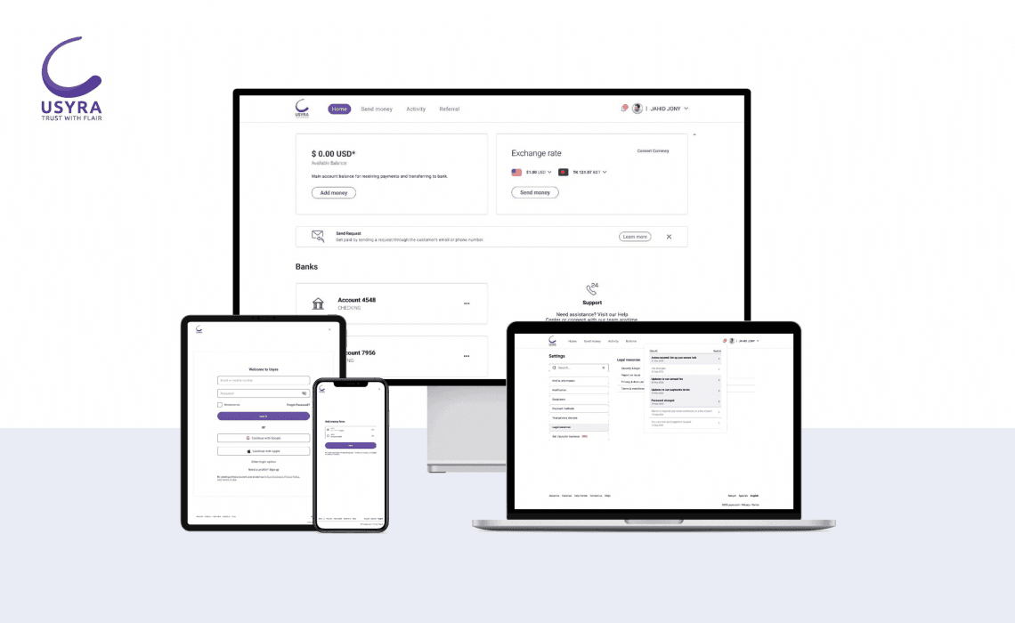 Usyra – Finance Web App cover